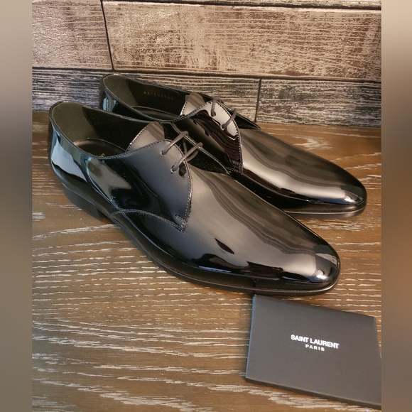 Saint Laurent patent  leather lace up shoe Size 43 **READ DETAILS - Picture 2 of 10